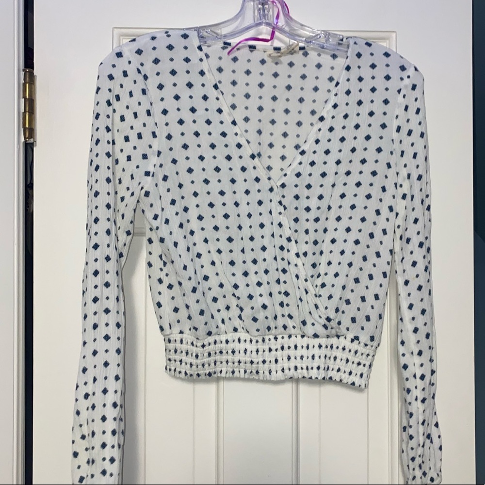 White Patterned Blouse - image 1